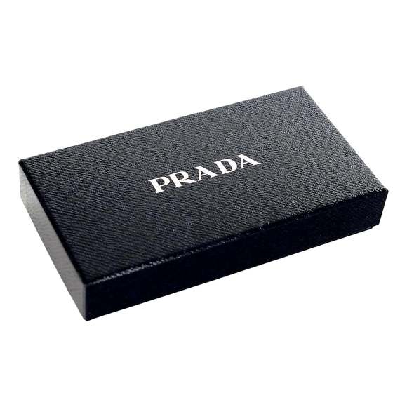 Prada Vitello Grain Nero Black Leather Continental Long Wallet Zipper - Picture 5 of 5